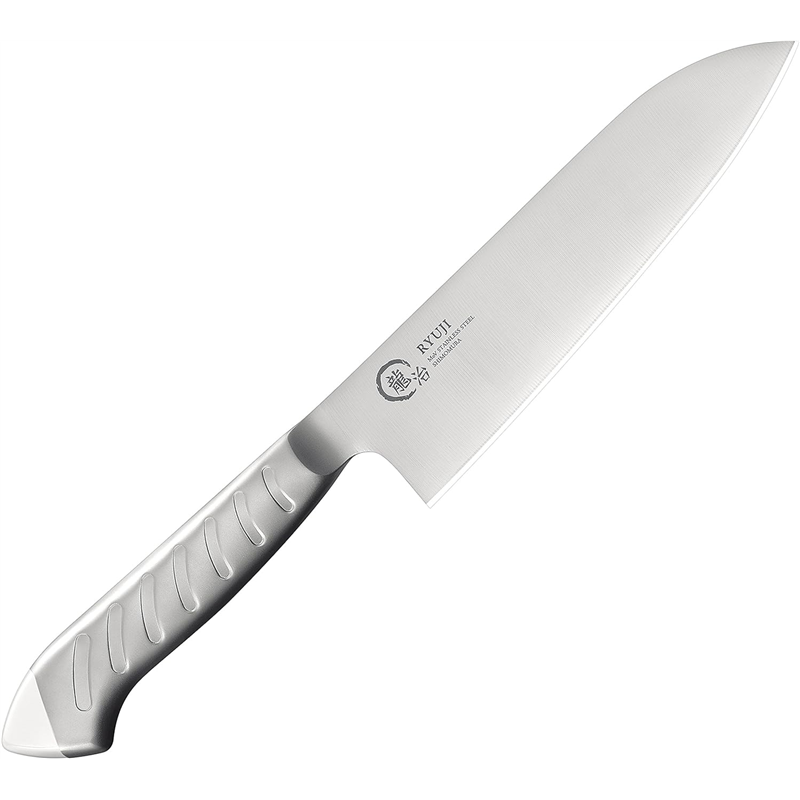 龍治 ステンカラー 三徳 170mm 白 RYS-11W 1個（ご注文単位1個）【直送品】