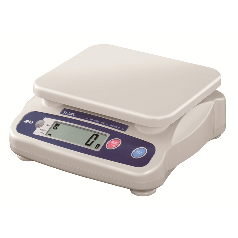 A&D デジタル秤 SJ-5000 5㎏ 皿寸法230x190 1個(ご注文単位1個)【直送品】