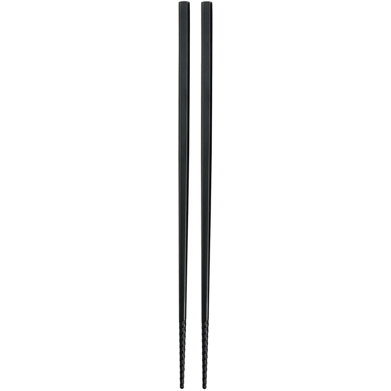 PM-376 トルネード箸 黒 21cm 1個（ご注文単位1個）【直送品】