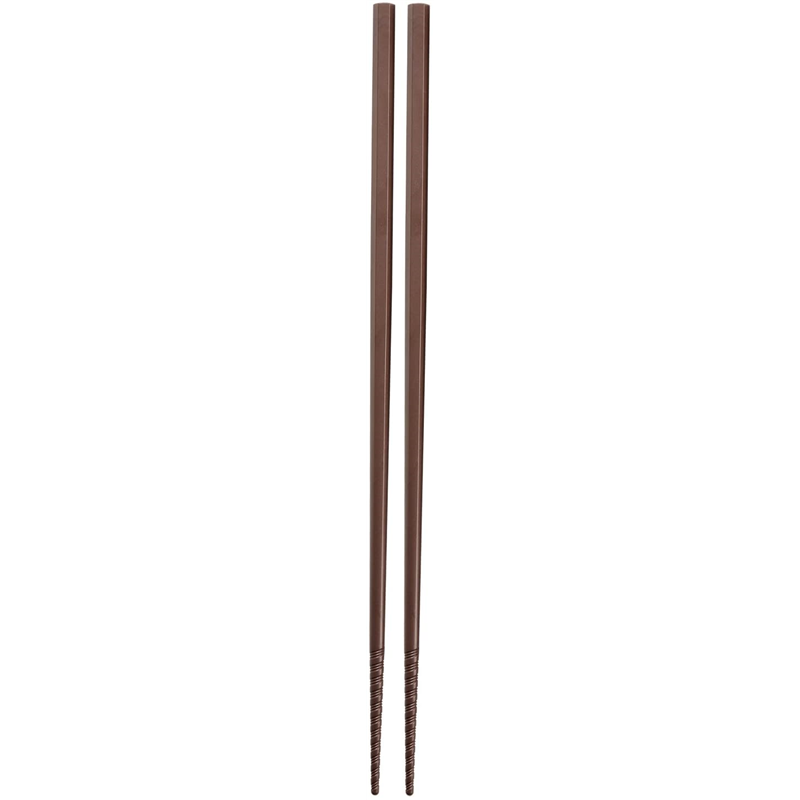 PM-105 トルネード箸 茶 21cm 1個（ご注文単位1個）【直送品】