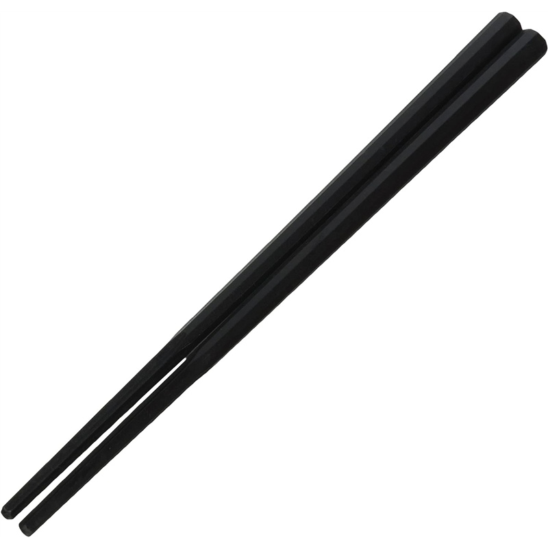 GM-4001 10角 ぐる麺箸 19cm 黒 1個（ご注文単位1個）【直送品】