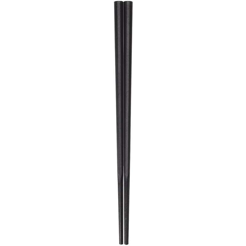GM-4002 10角 ぐる麺箸 21cm 黒 1個（ご注文単位1個）【直送品】
