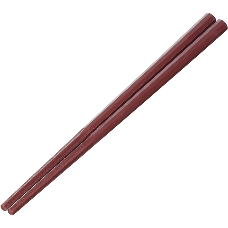 GM-4016 10角 ぐる麺箸 23cm 朱 1個（ご注文単位1個）【直送品】