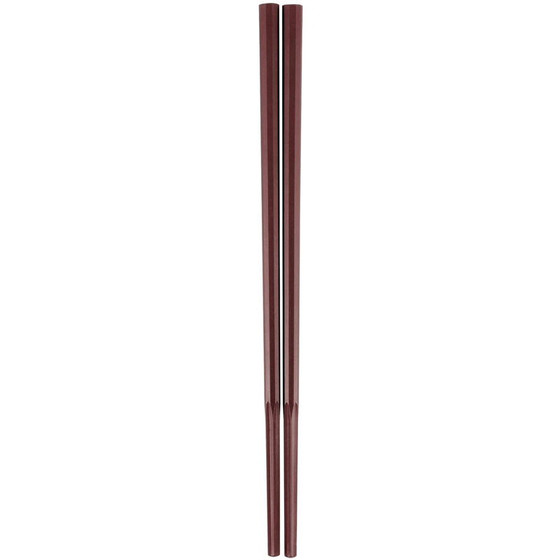 GM-4052 10角ぐる麺箸 極太 21cm 朱 1個（ご注文単位1個）【直送品】
