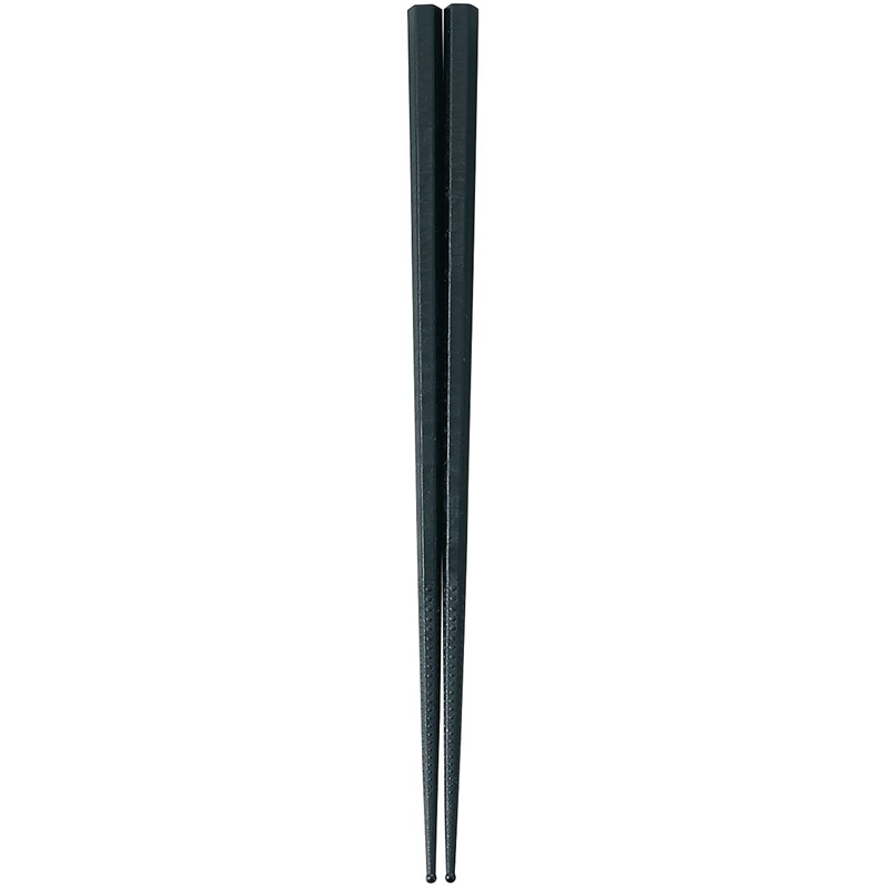PM-323 ダブルエンボス食事箸 黒21cm 1個（ご注文単位1個）【直送品】