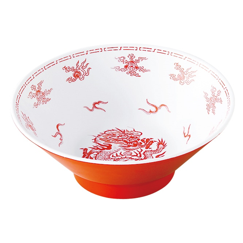 瑞祥 CA-18 中華丼 新竜模様 白/赤 1個(ご注文単位1個)【直送品】