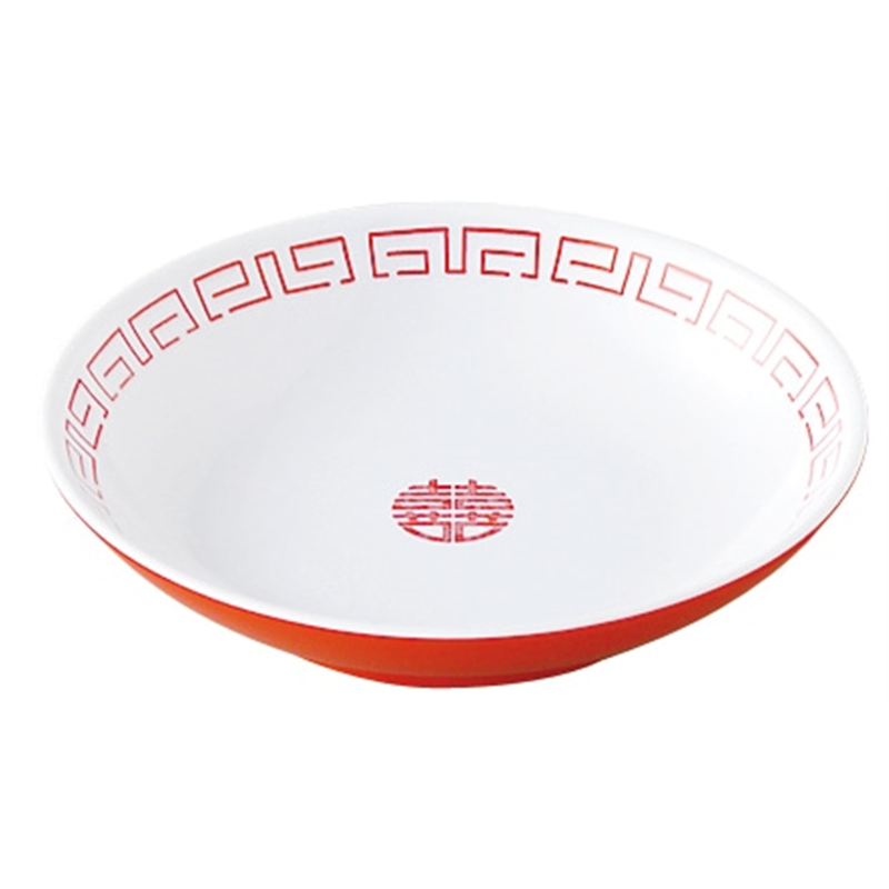 瑞祥 CA-41 中華小皿 白/赤 1個(ご注文単位1個)【直送品】