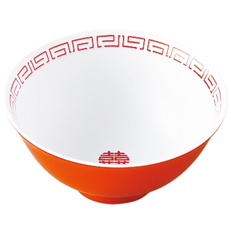 瑞祥 CA-40 スープ椀 白/赤 1個(ご注文単位1個)【直送品】