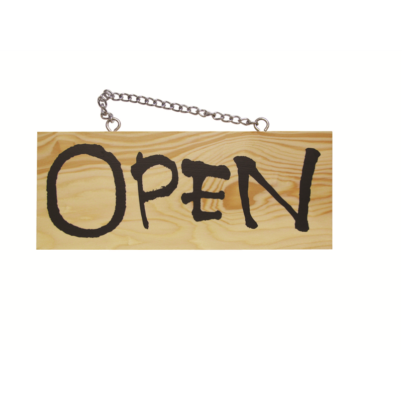 木製サイン(横) 小 №3956 OPEN/CLOSE 1個（ご注文単位1個）【直送品】