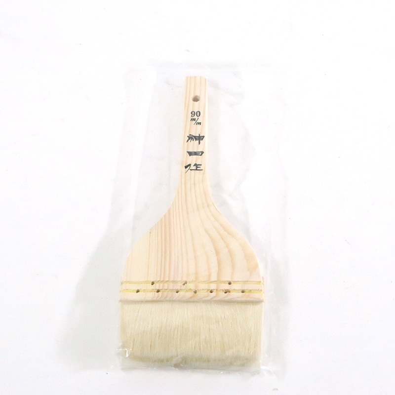 木柄白ハケ90mm 1個(ご注文単位1個)【直送品】