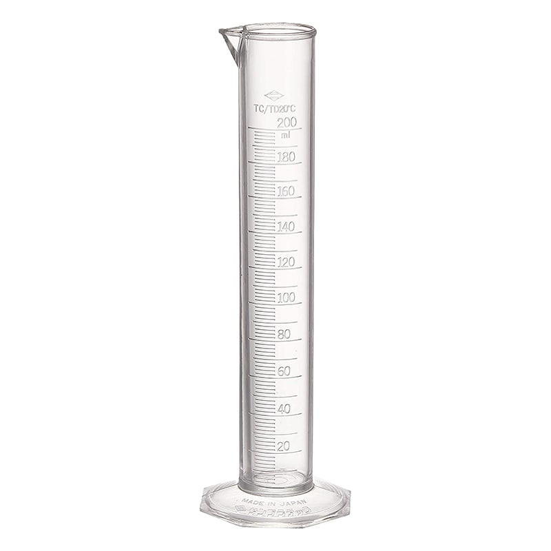 ASケミカルシリンダー1005200ml目盛2ml 1個（ご注文単位1個）【直送品】