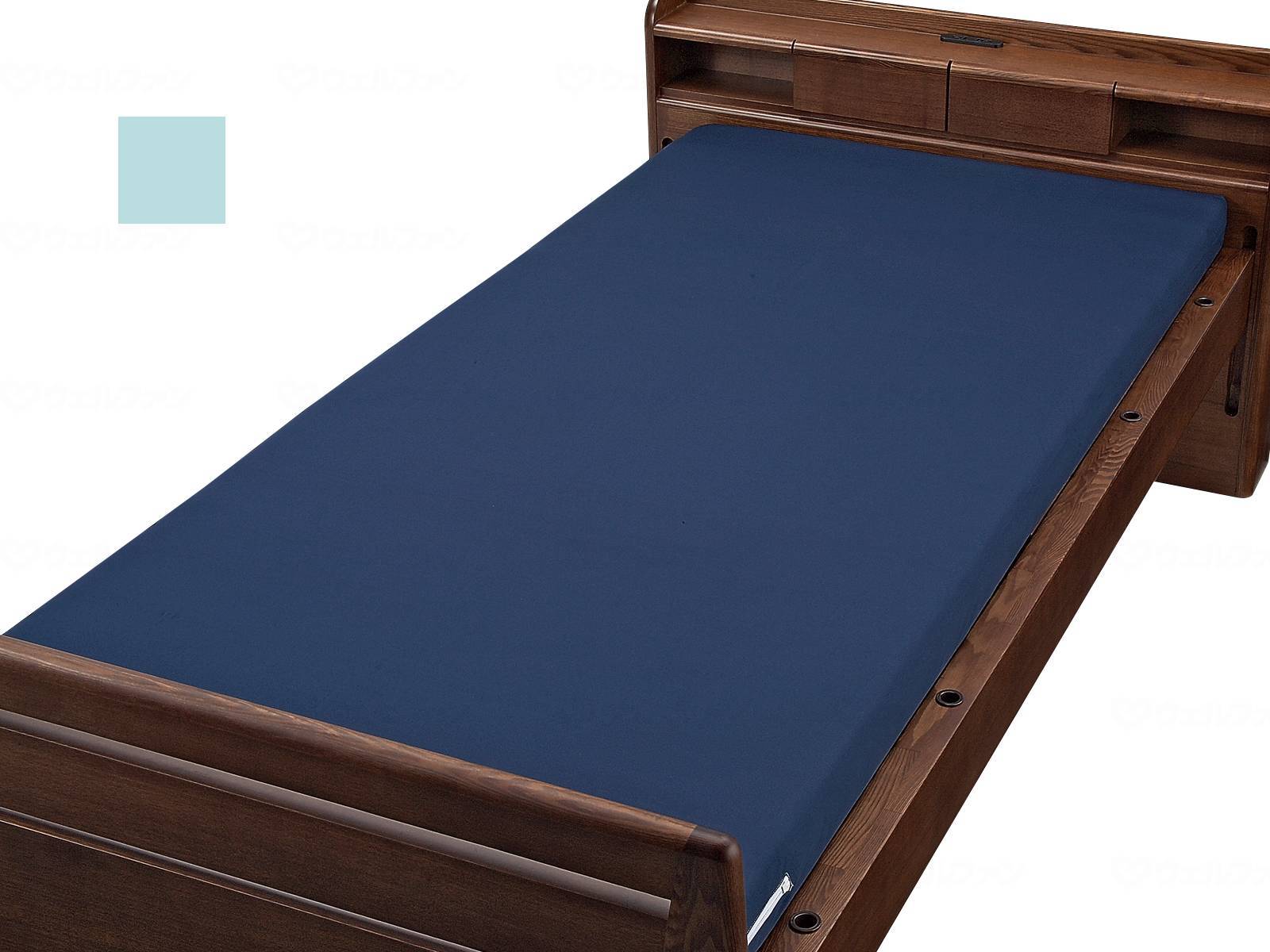 ウェルファン マットレス防水カバー サックス 91×191×10cm 1個（ご注文単位1個）【直送品】