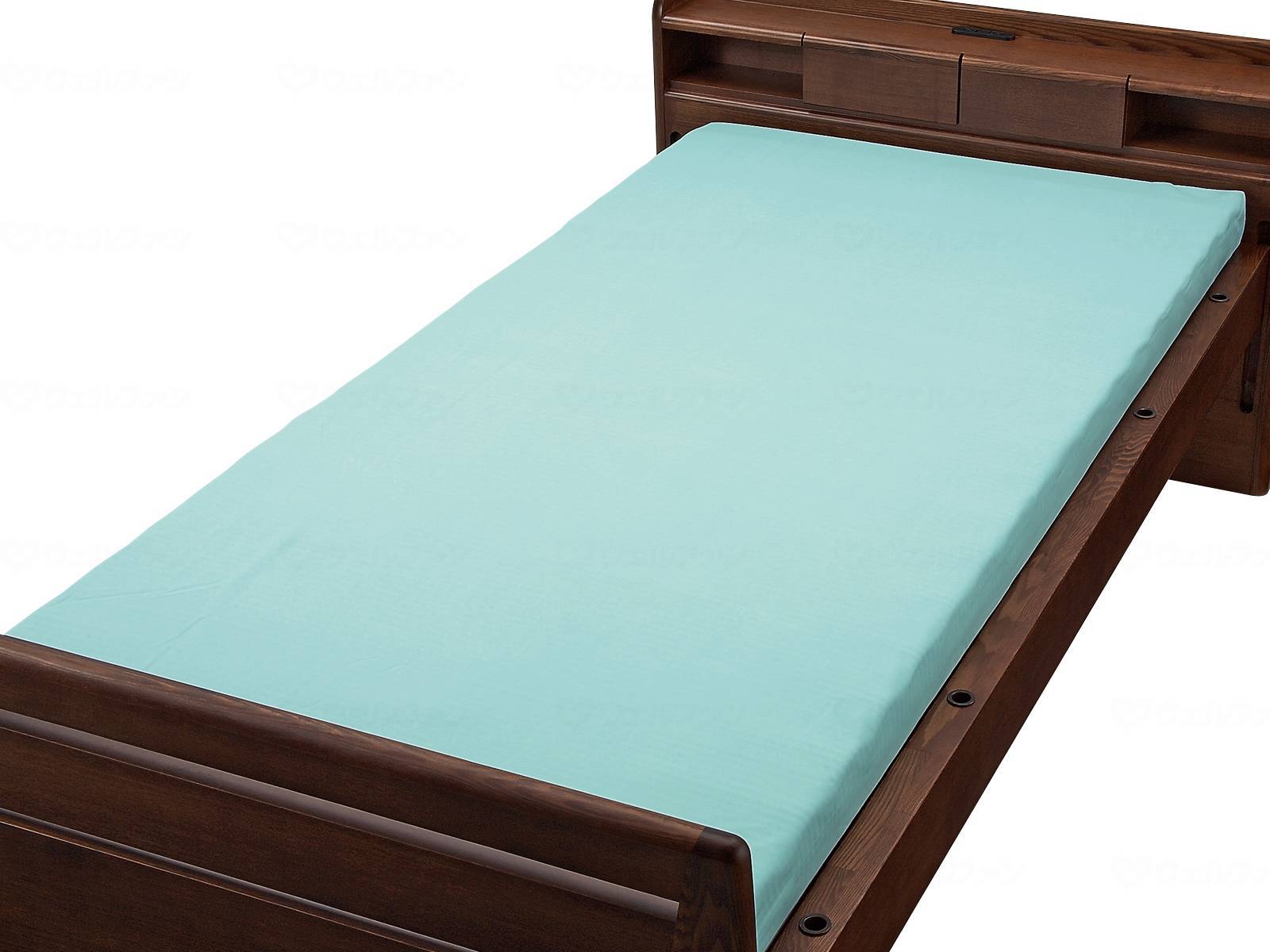 ウェルファン マットレス用ニット防水シーツ　91×195×10cm サックス 1個（ご注文単位1個）【直送品】
