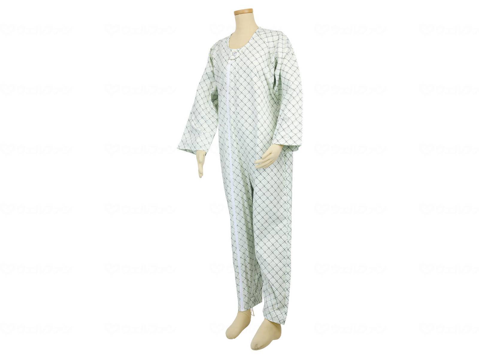 ウェルファン テイコブ エコノミー上下続き服/グリーン/S 1個（ご注文単位1個）【直送品】