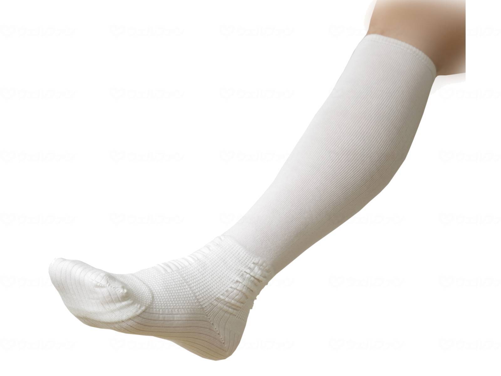 ウェルファン むくみ対策靴下/白/23-24cm 1個（ご注文単位1個）【直送品】