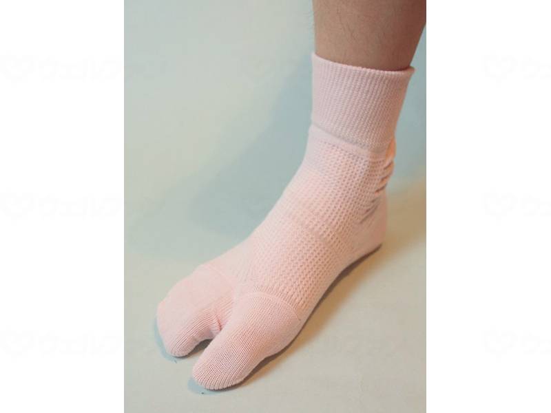 ウェルファン 外反母趾対策靴下/ピンク/23-24cm 1個（ご注文単位1個）【直送品】