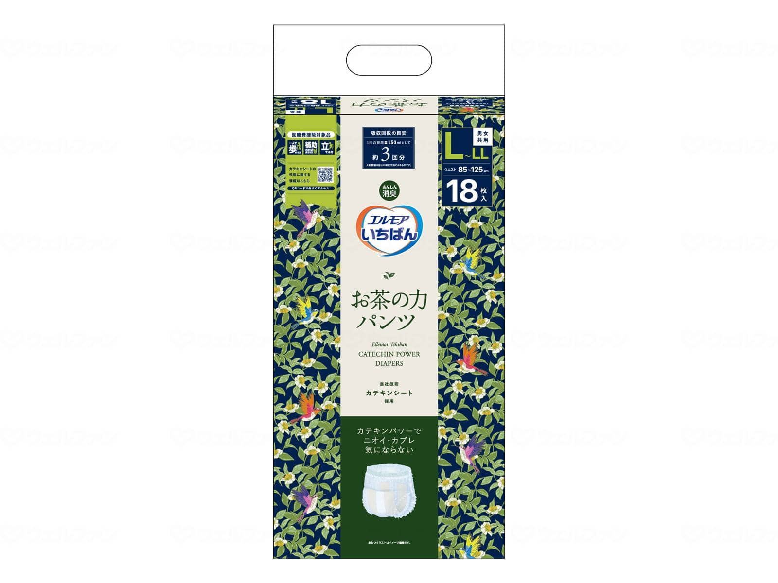 ウェルファン Tエルモアいちばんお茶の力パンツ/袋/L-LL 1個(ご注文単位1個)【直送品】
