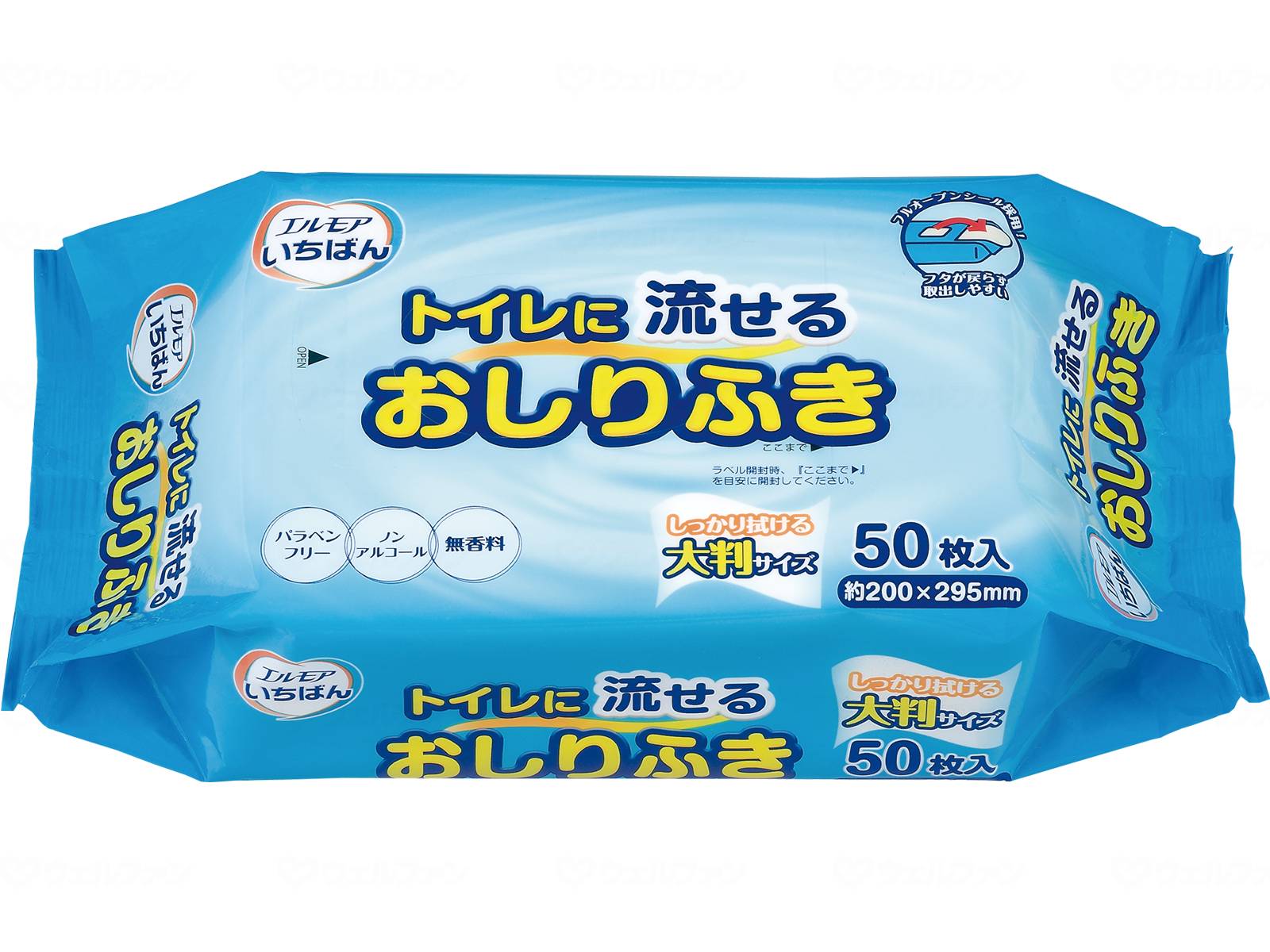 ウェルファン エルモアいちばんトイレに流せるおしりふき/個 1個（ご注文単位1個）【直送品】