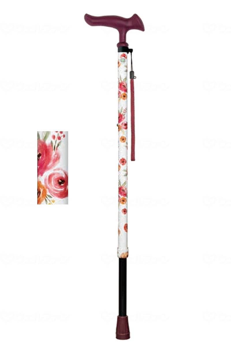ウェルファン かるがもファムⅡ　伸縮 花柄ホワイト 1個（ご注文単位1個）【直送品】