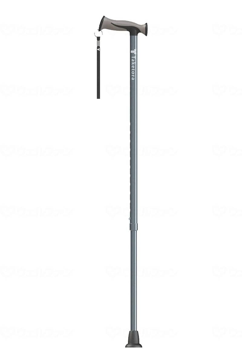 ウェルファン バンブーステッキ ワイド グレー 1個(ご注文単位1個)【直送品】