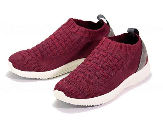 ウェルファン SaiSai ストレッチニットスニーカー WG140/ワイン/M 1個(ご注文単位1個)【直送品】