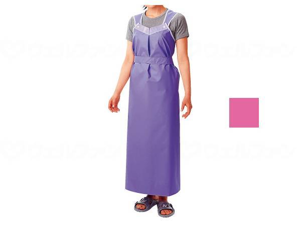 ウェルファン 軽やか介助用エプロンロングタイプ(女性用)/ピンク/女性用 1個（ご注文単位1個）【直送品】
