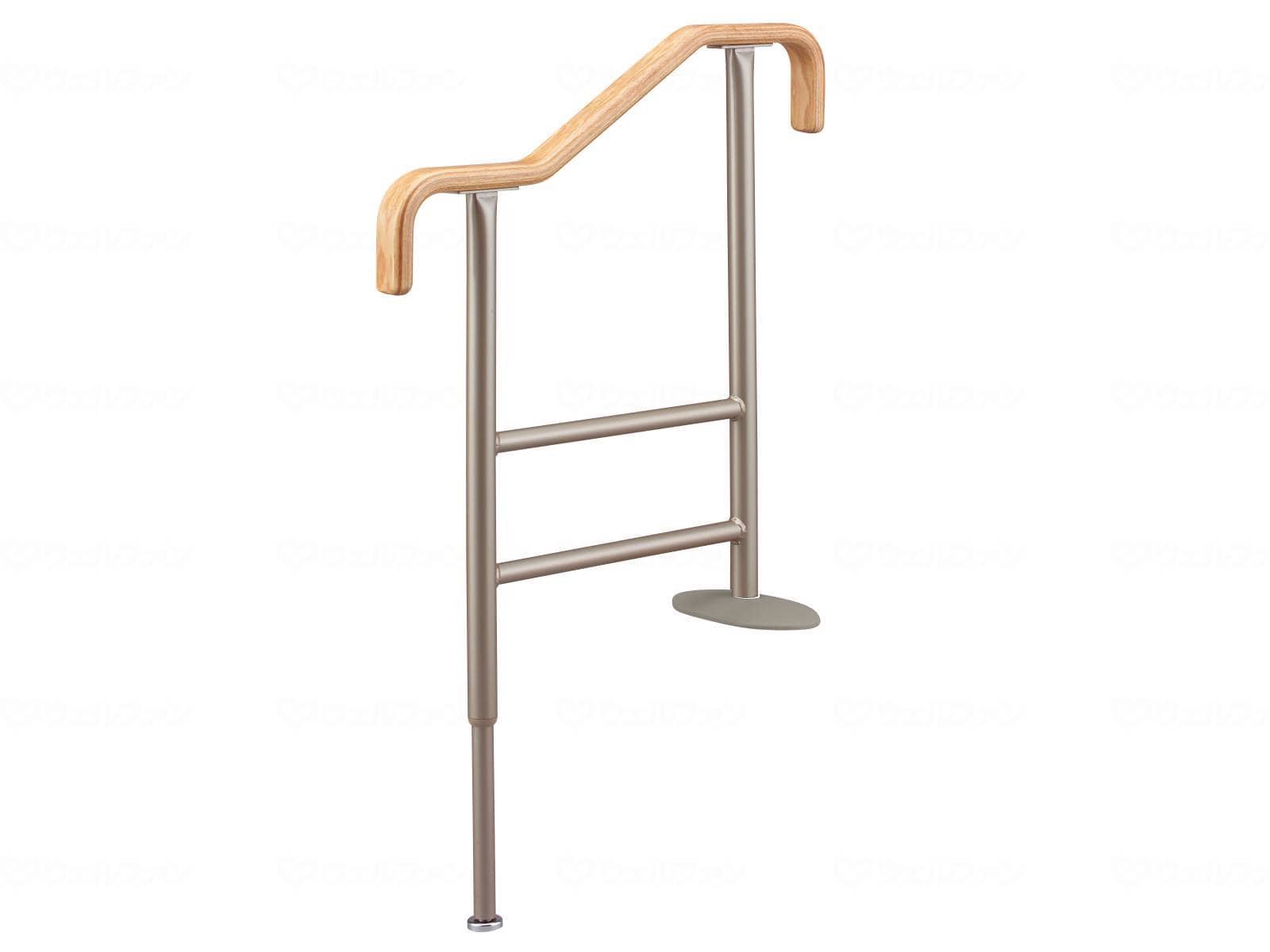 ウェルファン 上がりかまち用手すりKM-650/ライトブラウン/F 1個(ご注文単位1個)【直送品】