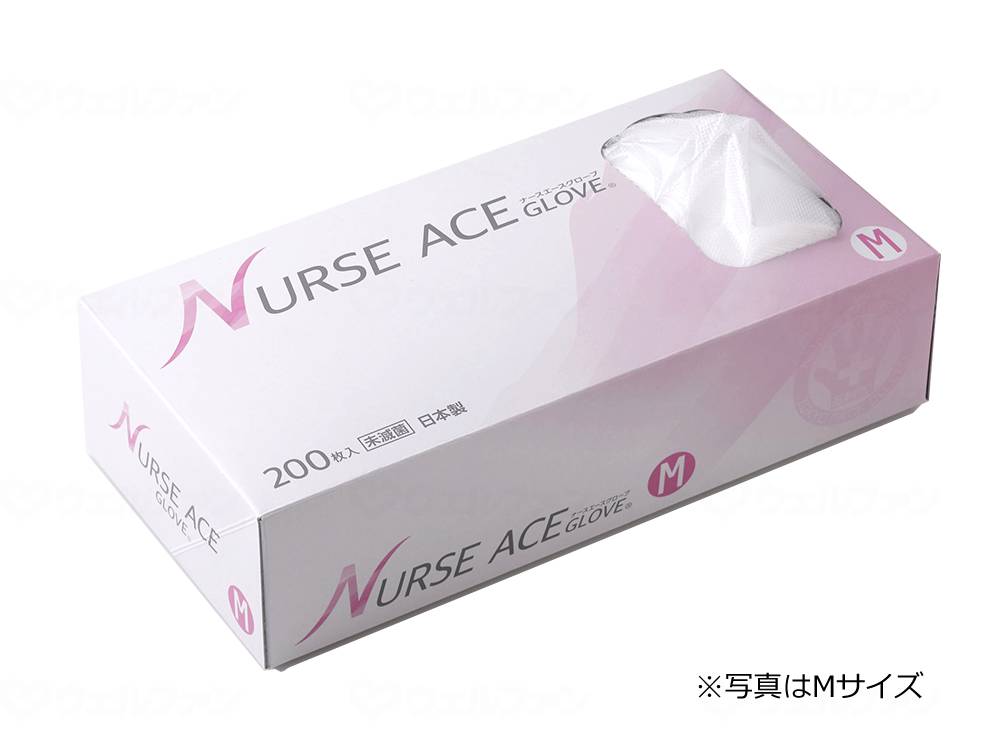 ウェルファン ナースエースグローブ ナチュラル/箱/L 1個(ご注文単位1個)【直送品】