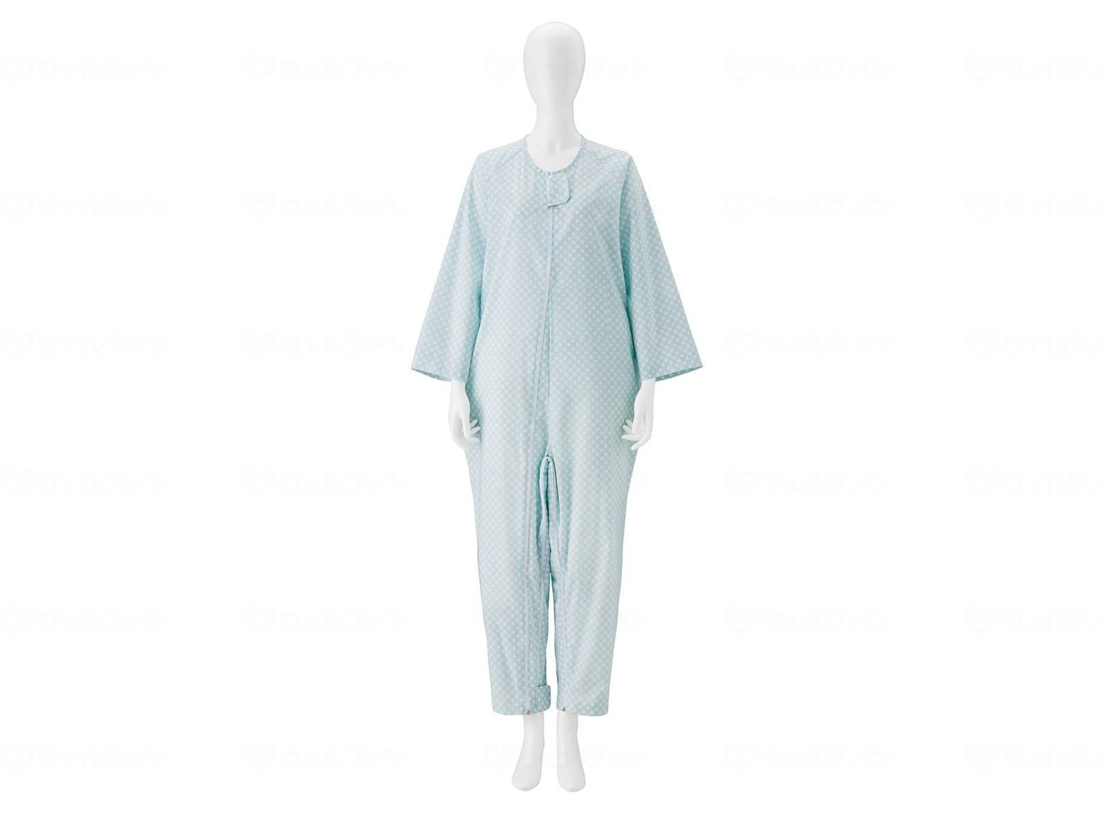 ウェルファン 竹虎 介護ねまき/ブルー/M 1個（ご注文単位1個）【直送品】
