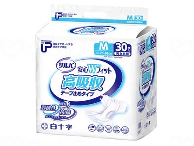 ウェルファン PUサルバ安心Wフィット 高吸収テープ/袋/M30枚 1個(ご注文単位1個)【直送品】
