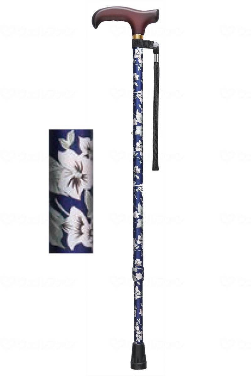 ウェルファン ベーシック 伸縮S/花柄青 1個（ご注文単位1個）【直送品】