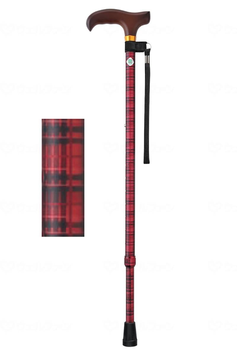 ウェルファン ベーシック 伸縮S/チェックレッド 1個（ご注文単位1個）【直送品】