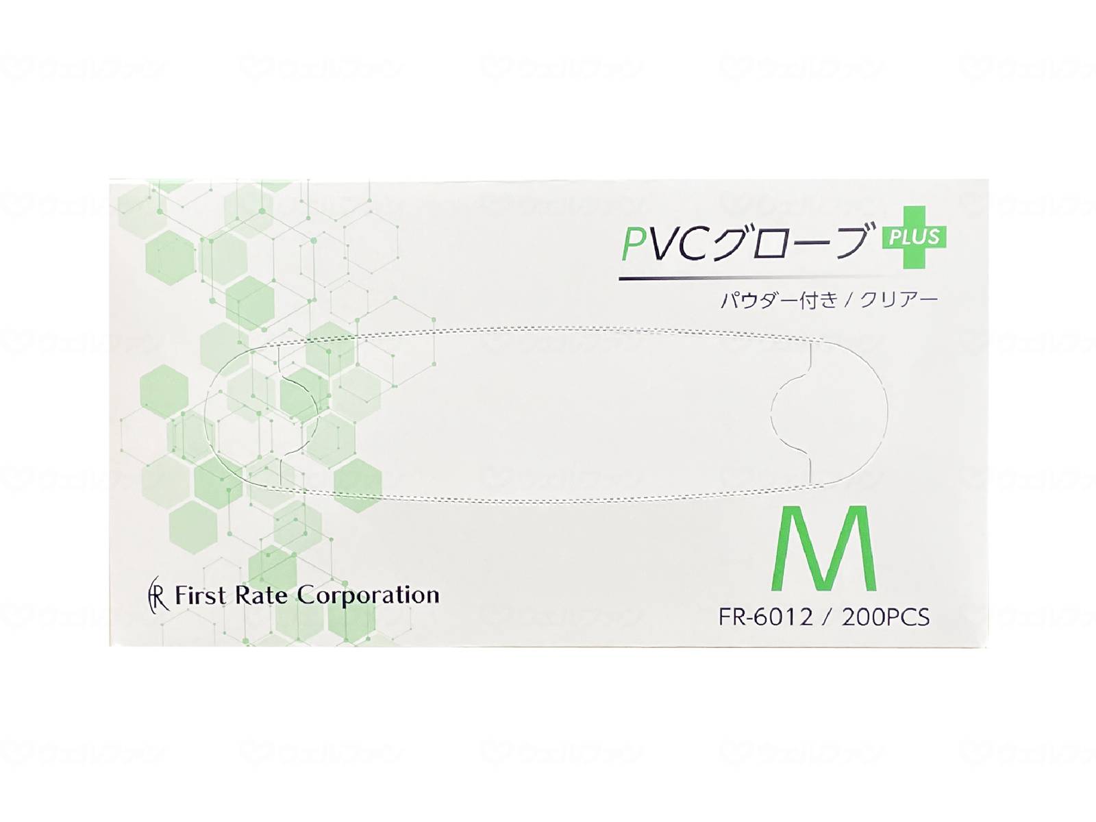 ウェルファン PVCグローブPLUS(プラス) パウダー付き/箱/M 1個(ご注文単位1個)【直送品】