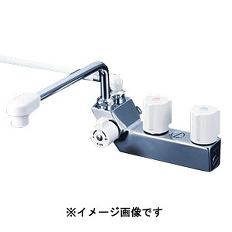 KVK 2302558 デッキ一時止水付2ハンドルシャワー KF207ZN 1個（ご注文単位1個）【直送品】