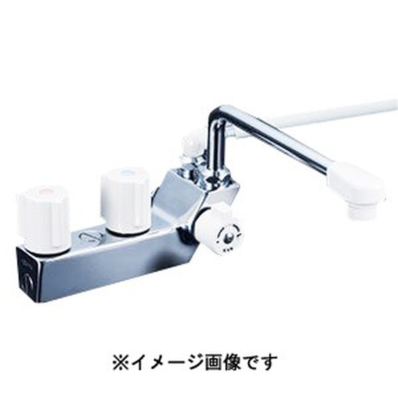 KVK 2302560 デッキ一時止水付2ハンドルシャワー KF207ZRN 1個（ご注文単位1個）【直送品】