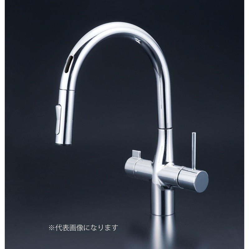 KVK 2302615 ビルトイン浄水器用シングルシャワー付混合栓 KM6091ECHS 1個(ご注文単位1個)【直送品】