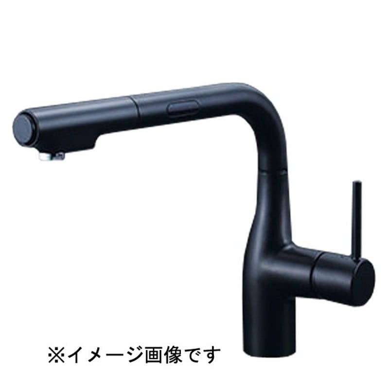 KVK 2302921 シングルシャワー付混合栓 マットブラック KM6111ECM5 1個(ご注文単位1個)【直送品】