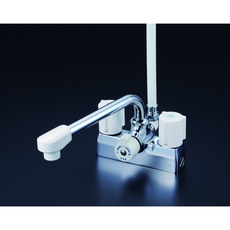 KVK 2302553 デッキ一時止水付2ハンドルシャワー KF205N 1個(ご注文単位1個)【直送品】