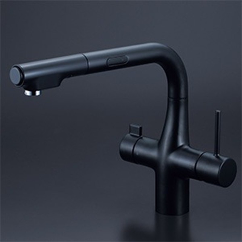 KVK 2302934 ビルトイン浄水器用シングルシャワー付混合栓 電池 KM6131DSCEC 1個(ご注文単位1個)【直送品】
