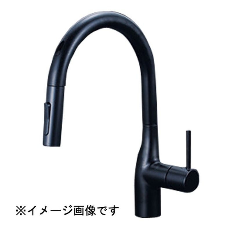 KVK 2302888 シングルシャワー付混合栓 マットブラック KM6071ECM5 1個(ご注文単位1個)【直送品】