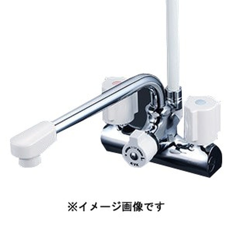 KVK 2302556 デッキ一時止水付2ハンドルシャワー KF206ZN 1個(ご注文単位1個)【直送品】