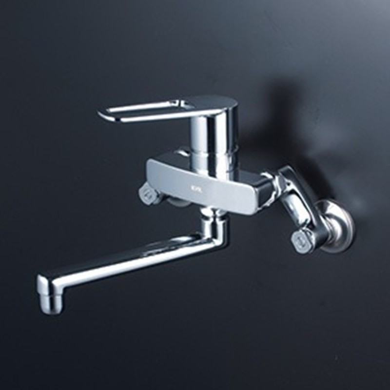 KVK 2302985 寒シングル混合栓eレバー 240mmパイプ付 MSK110KWER2T 1個(ご注文単位1個)【直送品】