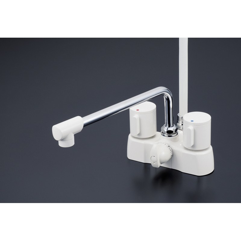 KVK 2302310 寒 デッキ形2ハンドルシャワー KF2008ZG3 1個(ご注文単位1個)【直送品】