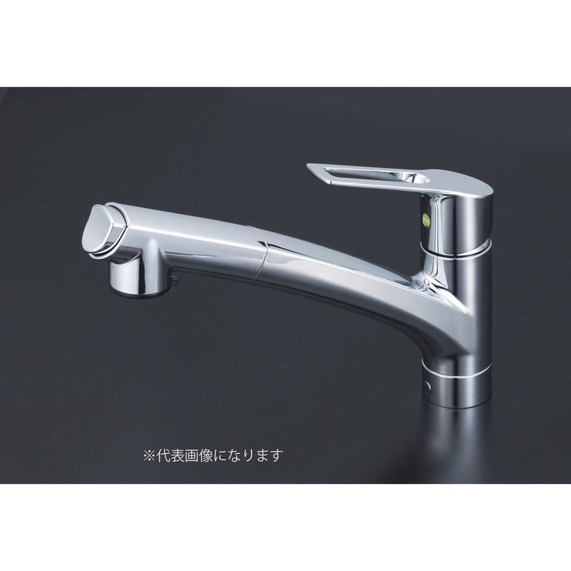 KVK 2302641 流し台用シングルレバー式シャワー付混合栓 KM5021ZJTECHS 1個(ご注文単位1個)【直送品】