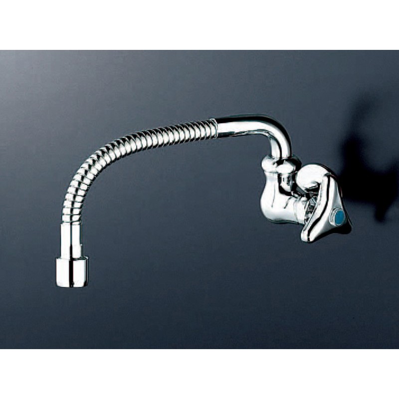KVK 2300074 横自在水栓 フレキP付 K10FL 1個(ご注文単位1個)【直送品】
