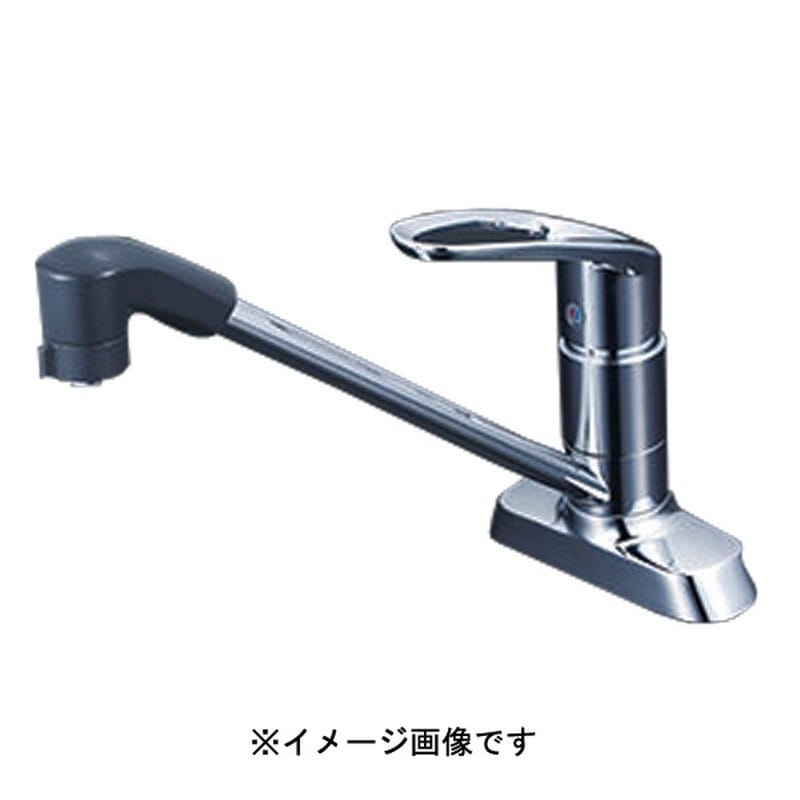 KVK 2302866 シングルシャワー付混合栓260mmパイプ付 KM5081TF 1個(ご注文単位1個)【直送品】