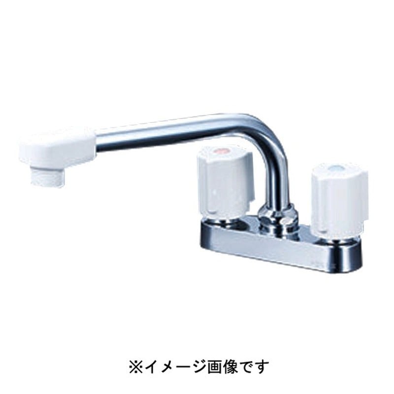 KVK 2302840 寒2ハンドル混合栓200mmパイプ付 KM17ZGN 1個（ご注文単位1個）【直送品】