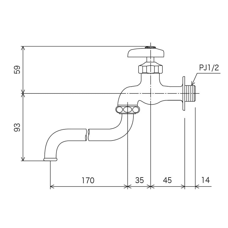 KVK 2300026 自在水栓 K3 1個(ご注文単位1個)【直送品】