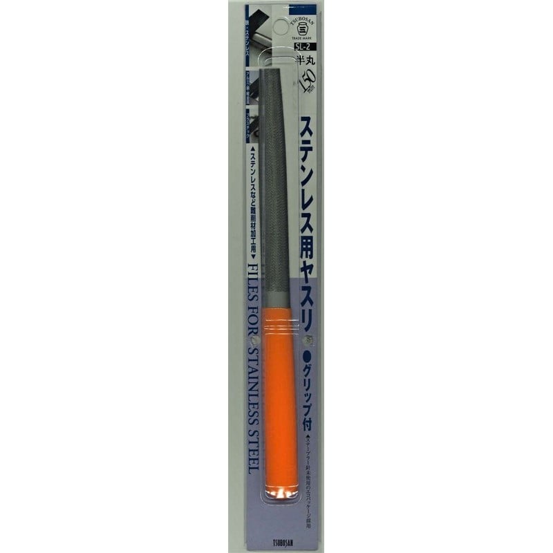 TSUBOSAN 4352998 ステンレス用ヤスリ 半丸 トリカット 150mm SL-2 1個(ご注文単位1個)【直送品】