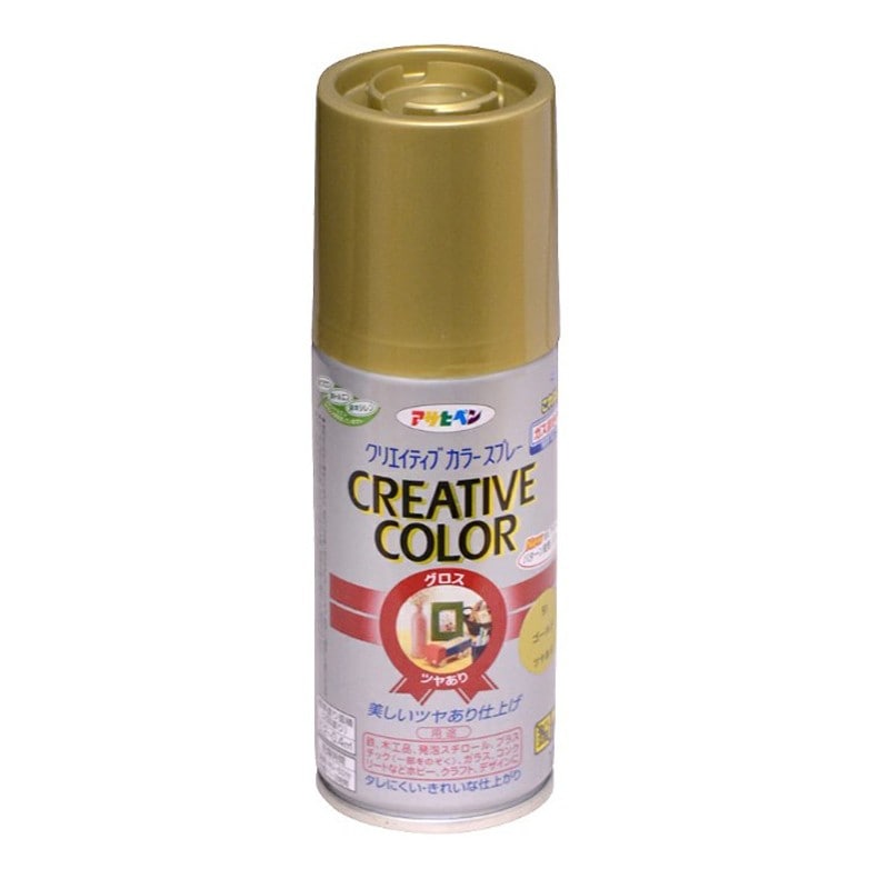 アサヒペン 901280 クリエイティブカラースプレー 100mL ゴールド 1個（ご注文単位1個）【直送品】